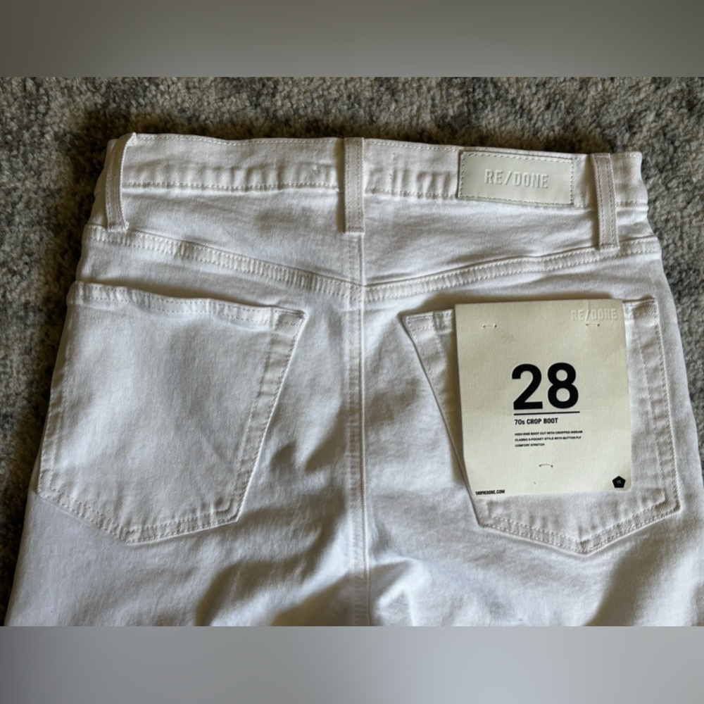 NWT RE/DONE 70s Bootcut Jeans White Size: 28 or Women's 6 - Picture 5 of 8